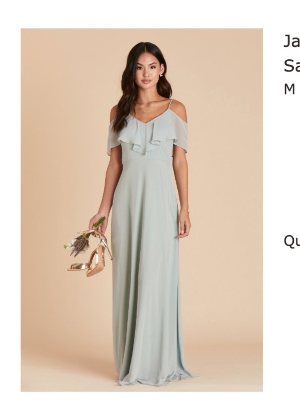 Sage Green Chiffon Bridesmaid Dress